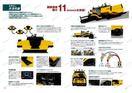 Асфальтоукладчик SUMITOMO HB2345W — буклет производителя, лист 3 из 4 (оригинал)