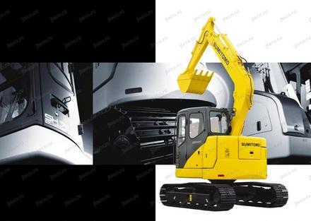 Экскаватор SUMITOMO SH75X-3B — буклет производителя, лист 1 из 1 (оригинал)