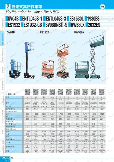 Кран TADANO NUS10N-7 — чертёж : лист брошюры 1 из 3, стр. 24 — оригинал производителя