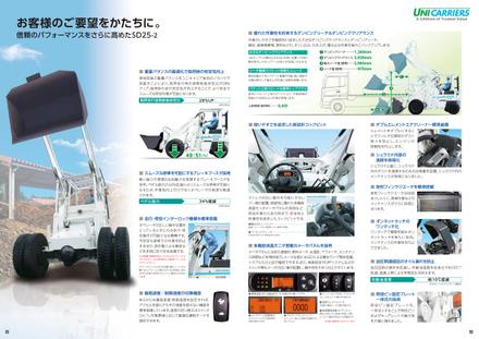 Фронтальный погрузчик UNICARRIERS SD25-2 — чертёж : лист брошюры 1 из 1, стр. 3 — оригинал производителя