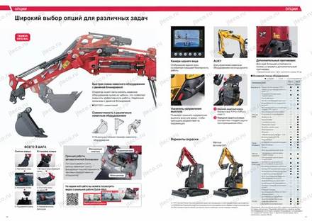 Мини-экскаватор YANMAR B3-7 — брошюра, стр. 9 из 10 — перевод на русский