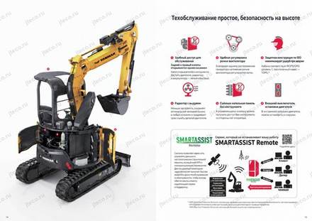 Мини-экскаватор YANMAR B4-7 — брошюра, стр. 8 из 10 — перевод на русский
