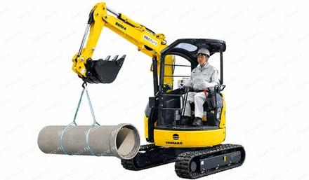 Мини-экскаватор YANMAR B60U-A — вид спереди