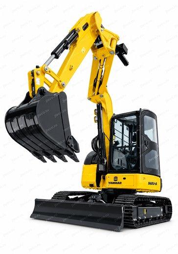 Мини-экскаватор YANMAR B60U-A, вид спереди — фото 7 из 13