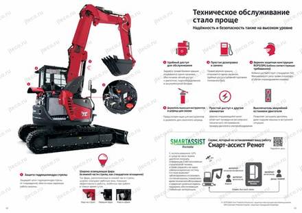 Мини-экскаватор YANMAR B7-6A — брошюра, стр. 7 из 8 — перевод на русский