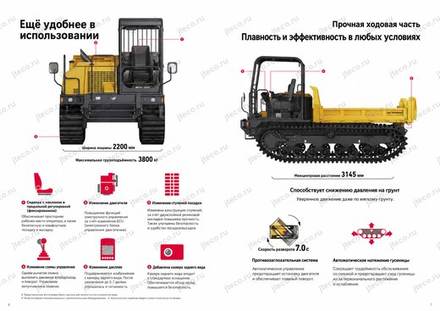 Гусеничный транспортер YANMAR C50R-5B — брошюра, стр. 4 из 8 — перевод на русский Гусеничный транспортер YANMAR C50R-5B — брошюра, стр. 4 из 8 — перевод на русский
