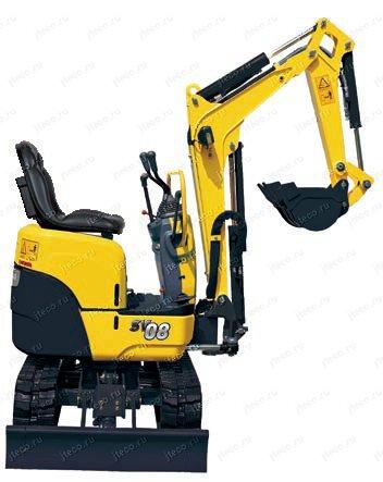 Мини-экскаватор YANMAR SV08-1E, общий вид — фото 6 из 8
