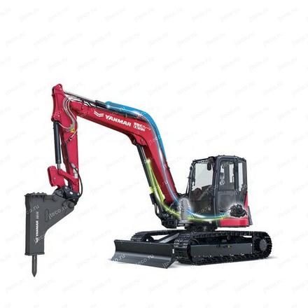 Экскаватор YANMAR SV100-7, общий вид — фото 2 из 5