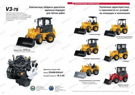 Фронтальный погрузчик YANMAR V3-7S — брошюра, стр. 9 из 10 — перевод на русский