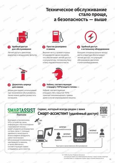 Мини-экскаватор YANMAR VIO25-6 — брошюра, стр. 13 из 16 — перевод на русский