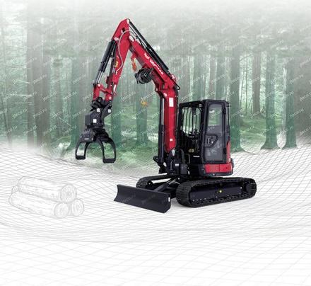 Мини-экскаватор YANMAR VIO55-6C — общий вид Мини-экскаватор YANMAR VIO55-6C — общий вид